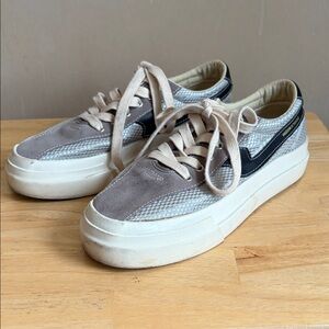S.W.C. Casual Low-Top Sneakers in Taupe & Black